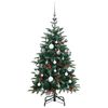 vidaXL Sapin de No&euml;l artificiel articul&eacute; 150 LED et boules 150 cm