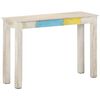 vidaXL Table console Blanc 115x35x77 cm Bois de manguier brut