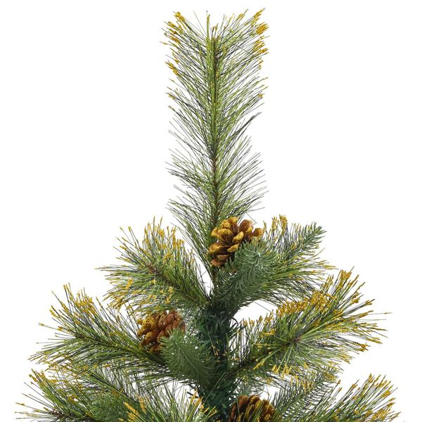 vidaXL Sapin de Noël artificiel articulé avec pommes de pin 120 cm