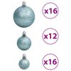 vidaXL Boules de Noël 100 pcs turquoise 3 / 4 / 6 cm