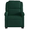 vidaXL Fauteuil inclinable de massage vert fonc&eacute; velours