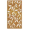 vidaXL Décoration murale jardin 105x55 cm design de feuille de bambou