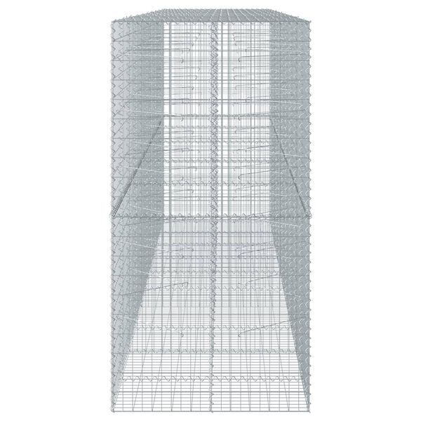 vidaXL Panier gabion avec couvercle 500x100x200 cm fer galvanis&eacute;