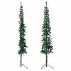 vidaXL Demi sapin de No&euml;l artificiel mince avec support Vert 180 cm