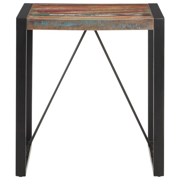 vidaXL Table &agrave; manger 70x70x75 cm Bois de r&eacute;cup&eacute;ration massif