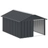vidaXL Niche pour chien Anthracite 116,5x153x81,5 cm Acier galvanis&eacute;
