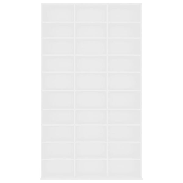 vidaXL Armoire &agrave; CD Blanc 102x16x177,5 cm Bois d'ing&eacute;nierie