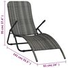 vidaXL Chaise longue pliable R&eacute;sine tress&eacute;e Gris