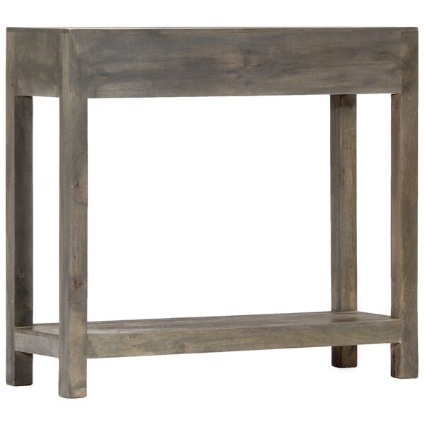 vidaXL Table console Gris 86 x 30 x 76 cm Bois de manguier massif