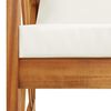 vidaXL Salon de jardin 3 pcs avec coussins Bois d'acacia massif