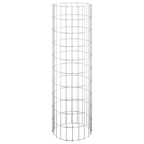 vidaXL Poteau &agrave; gabion circulaire Acier galvanis&eacute; &Oslash;30x100 cm