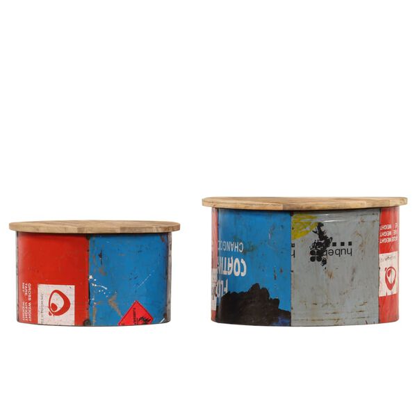 vidaXL Tables basses 2 pcs Bois solide de manguier