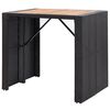 vidaXL Ensemble de bar 5 pcs Résine tressée et bois d'acacia Noir