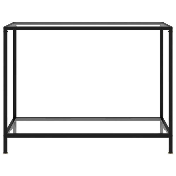 vidaXL Table console Transparent 100x35x75 cm Verre trempé