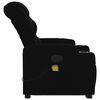 vidaXL Fauteuil inclinable de massage noir tissu