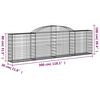 vidaXL Paniers &agrave; gabions arqu&eacute;s 2 pcs 300x30x80/100 cm fer galvanis&eacute;