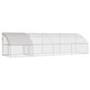 vidaXL Cage &agrave; poules 4 pcs Argent&eacute; 800 x 200 x 200 cm Acier et PE