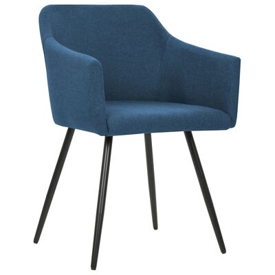 vidaXL Chaises à manger lot de 2 bleu tissu