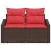 vidaXL Canap&eacute; de jardin Marron 123 x 62 x 69 cm polyrotin