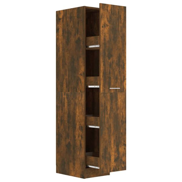 vidaXL Armoire apothicaire Chêne fumé 30x42,5x150 cm Bois d'ingénierie