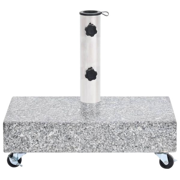 vidaXL Socle de parasol Gris clair 45x25x8,3 cm Granite
