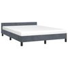 vidaXL Cadre de lit sans matelas gris fonc&eacute; velours