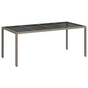 vidaXL Table de Jardin Gris 190 x 90 x 75 cm polyrotin