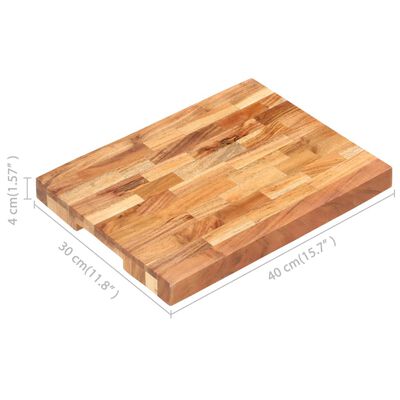 vidaXL Planche à découper 40x30x4 cm bois d'acacia massif