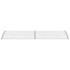 vidaXL Auvent de porte Gris et transparent 300x75 cm PC