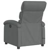 vidaXL Fauteuil de massage inclinable gris fonc&eacute; tissu