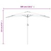 vidaXL Parasol de balcon et mât en aluminium Anthracite 300x155cm Demi