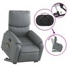 vidaXL Fauteuil inclinable de massage gris similicuir