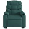 vidaXL Fauteuil inclinable de massage vert foncé tissu
