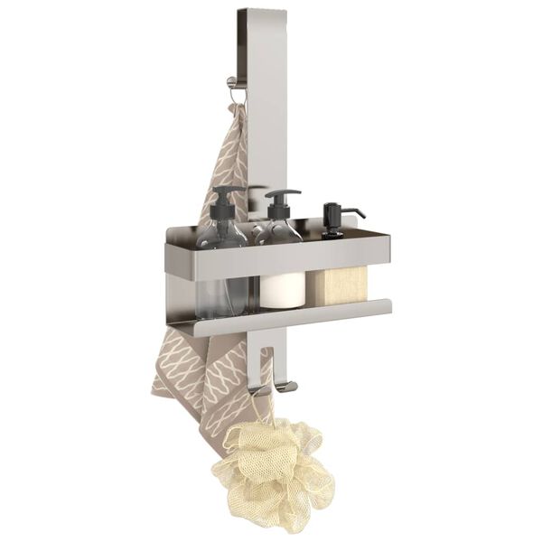 vidaXL Support de douche suspendu acier inoxydable 304 brossé