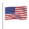 vidaXL Drapeau &Eacute;tats-Unis et m&acirc;t en aluminium 6,2 m