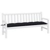 vidaXL Coussin de banc de jardin carreaux noir 180x50x7cm tissu oxford