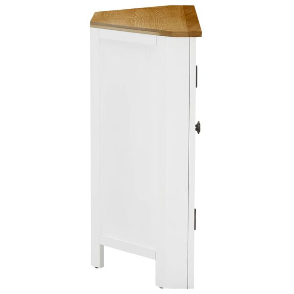 vidaXL Armoire d'angle 80x33,5x78 cm Bois de ch&ecirc;ne massif