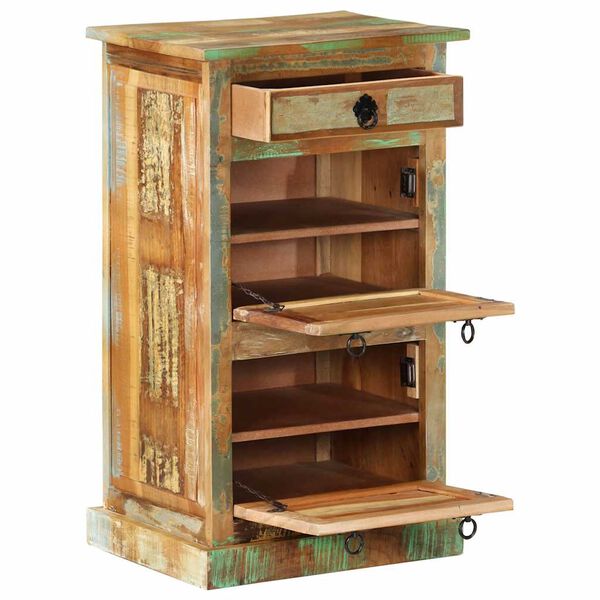 vidaXL Armoire &agrave; chaussures 4 couches avec tiroir Bois de r&eacute;cup&eacute;ration