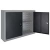 vidaXL Armoire à outils murale Style Industriel Métal Gris et noir