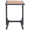 vidaXL Table de jardin Noir Bois d'acacia solide et r&eacute;sine tress&eacute;e