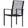 vidaXL Chaises de jardin lot de 2 Rotin PVC Noir