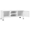 vidaXL Meuble TV industriel Blanc 105x35x42 cm M&eacute;tal