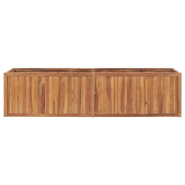 vidaXL Lit sur&eacute;lev&eacute; de jardin 200x50x50 cm Bois de teck solide