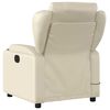 vidaXL Fauteuil de massage inclinable crème similicuir