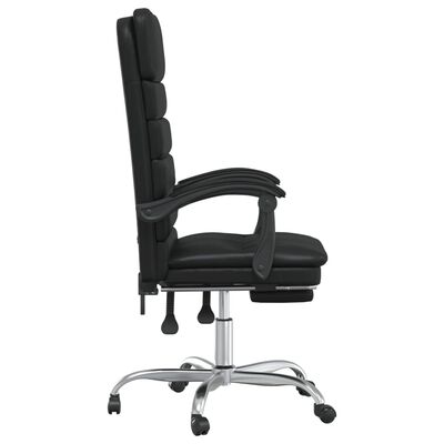 vidaXL Fauteuil de massage inclinable de bureau noir similicuir