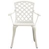 vidaXL Chaises de jardin lot de 4 Aluminium coul&eacute; Blanc