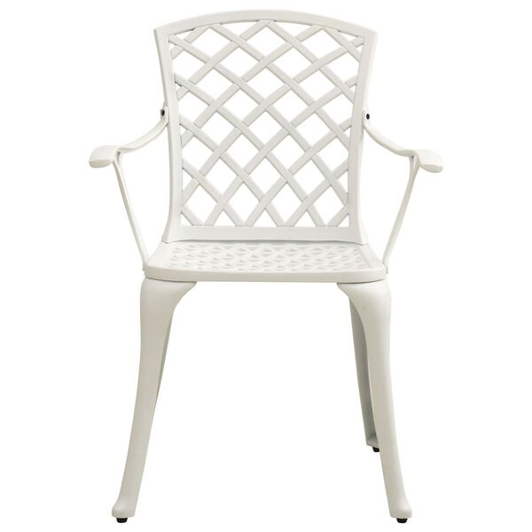 vidaXL Chaises de jardin lot de 4 Aluminium coul&eacute; Blanc