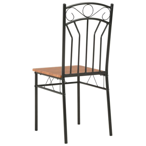 vidaXL Chaises à manger lot de 2 marron MDF