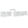 vidaXL Meubles TV 2 pcs Blanc 80x35x36,5 cm Bois d'ing&eacute;nierie