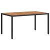 vidaXL Table de Jardin Noir 150 x 90 x 75 cm polyrotin